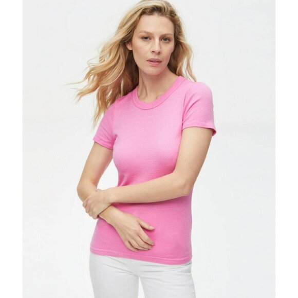 💕MICHAEL STARS💕 Fallon Shine Tee ~ Fandango Pink One Size NWOT - Picture 6 of 14